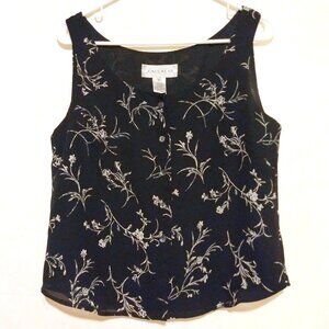 Jones Wear Sheer Lined Floral Button-Up Top 10 Cottagecore Feminine Y2K Office